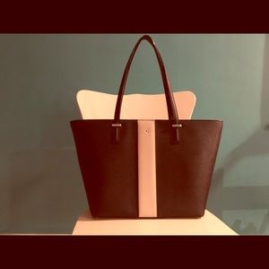 Kate Spade Black and white stripped Bag